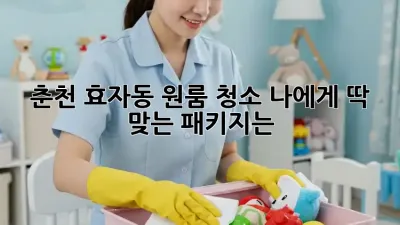 춘천 효자동 원룸 청소, 나에게 딱 맞는 패키지는?